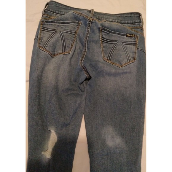 Seven 7 Booty Shaper Leggings Denim Jeans Jeggings Distressed Size 6 - Picture 10 of 10